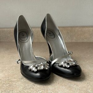 Baby Phat Black Heels with Silver Accents